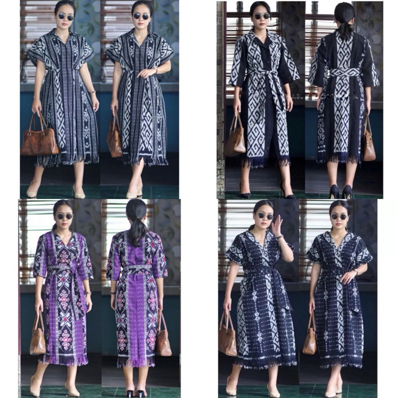 Dress Tenun Troso Ayunda // Tunik Tenun Troso // Dress Pesta Natal kondangan Baju Tenun