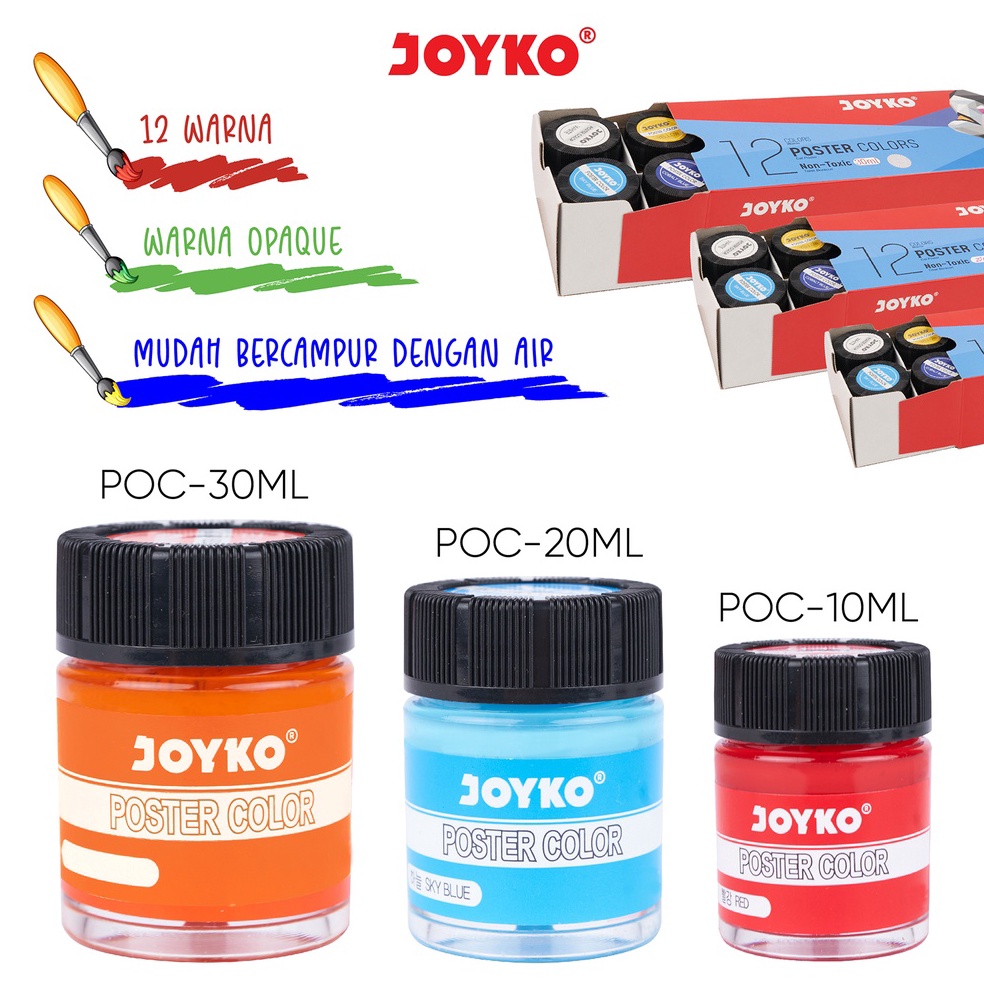 

ART V48V Cat Poster Poster Color Joyko POC 12 Warna