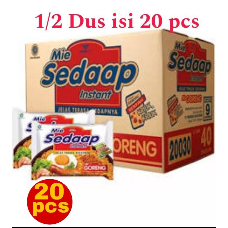 

Mie Sedaap Goreng 90 gr 1/2 Dus 20 Pcs