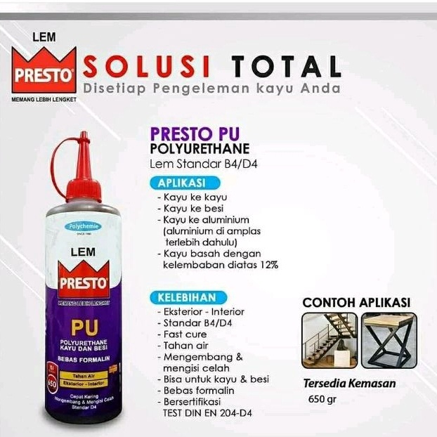 

ART T92N Lem Presto PU Polyurethane 65 gram