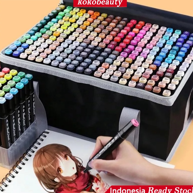 

ART Q52I Penjual LokalTouchFive 12 Warna Sketsa Spidol Umum General Marker Set Animation Markers Twin Market Set Spidol