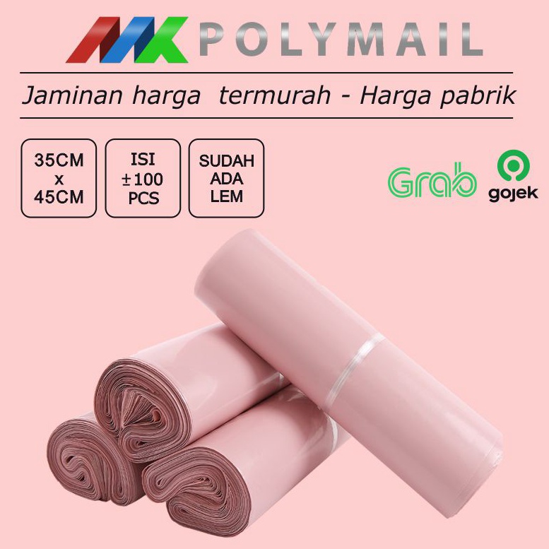 

ART H88V POLYMAILER 1PCS 35x45CM BABY PINK PREMIUM GLOSSY PLASTIK POLYMAILER PINK