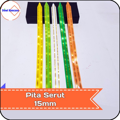 

Pita Serut Pull Flower Ribbon 15mm Pita Bunga Hiasan Suvenir Hadiah