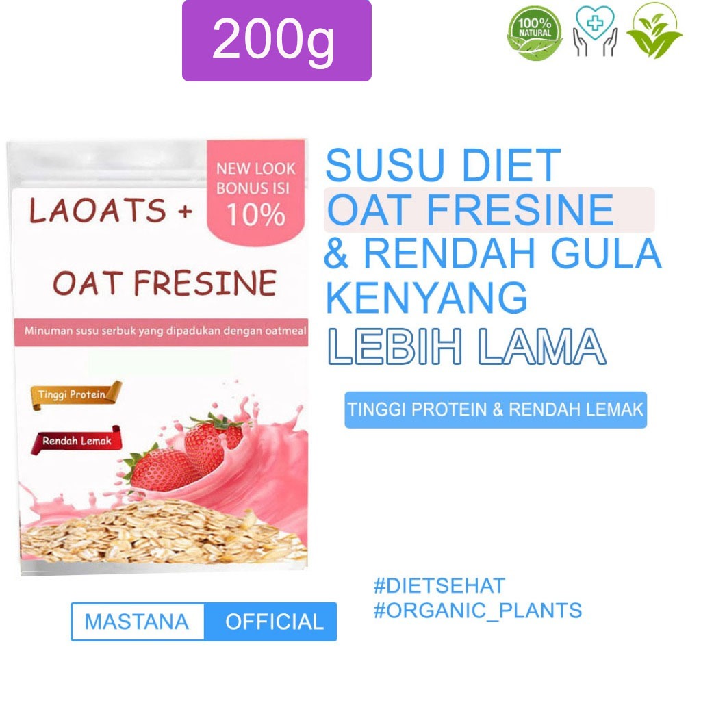 

Susu Oat Pelangsing Badan Low Fat Oat Milk Diet Pengganti Makan Susu Bubuk Oatmilk Penurun Berat Badan Laoats