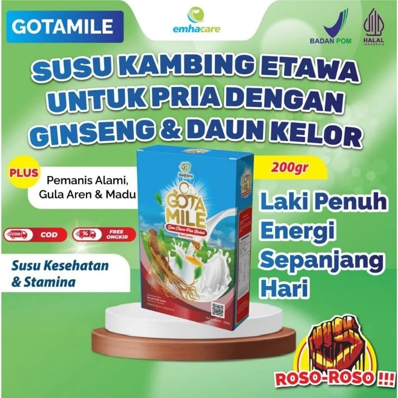 

GOTAMILK SUSU KAMBING ETAWA UNTUK KESEHATAN DAN STAMINA PRIA PENAMBAH RNERGI