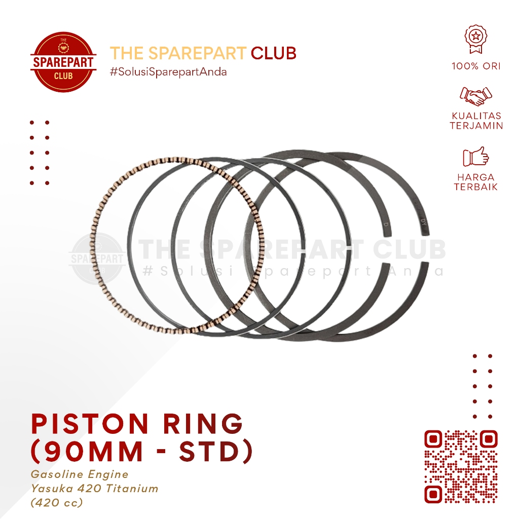 Ring Seher Engine Yasuka GX420 GX 420 Titanium Hitam - Piston Ring Assy Set STD