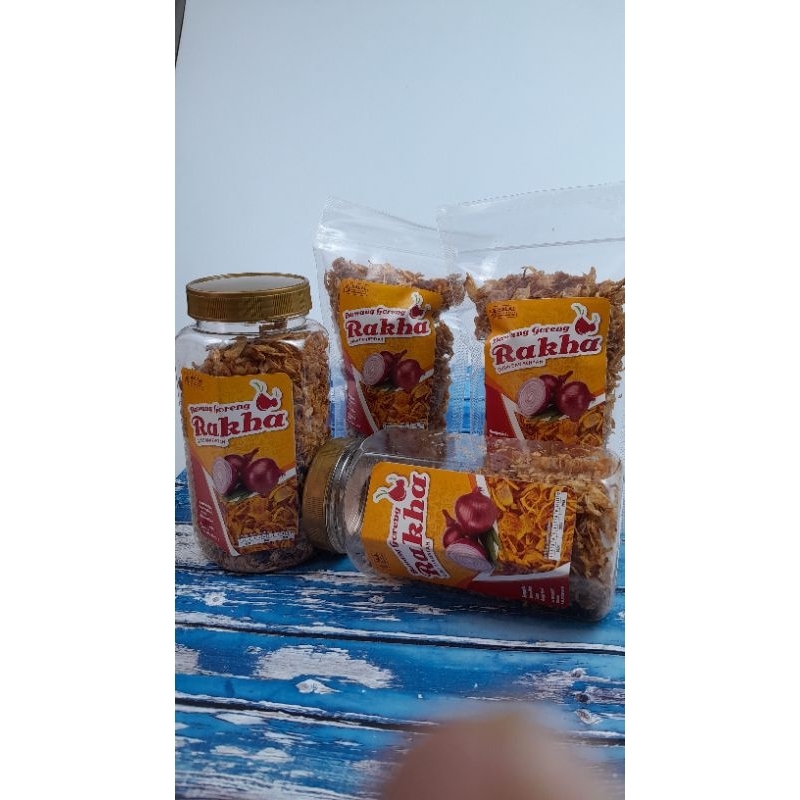 

Bawang Goreng Rakha 150gr rasa Rumput Laut rasa Pedas rasa Original