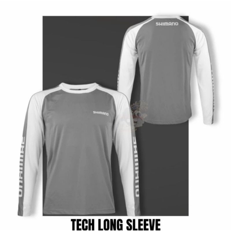 JERSEY MANCING ORIGINAL SHIMANO TECH LONG SLEEVE, M - XXL | BEST SELLER NYAMAN DIPAKAI