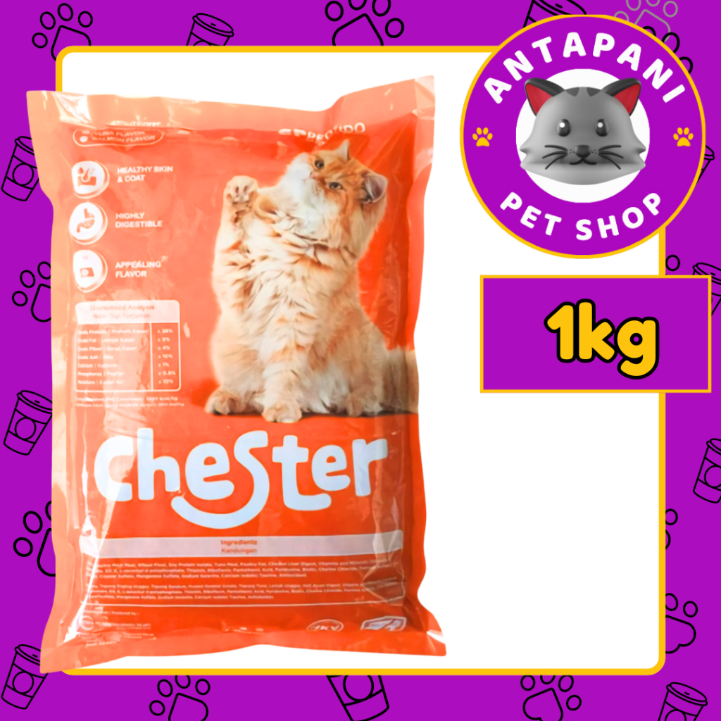 CHESTER makanan kucing 1kg CHESTER CAT FOOD