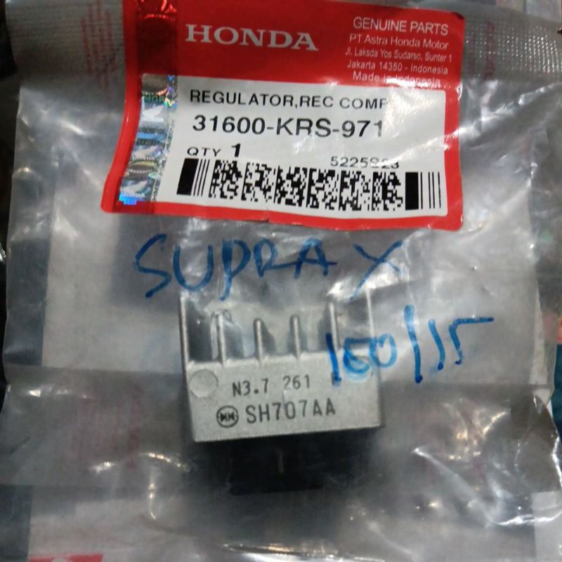 31600-KRS-971 HGP 100% ORIGINAL AHM,REGULATOR/KIPROK SUPRA X SUPRA  FIT/NEW REVO LAMA