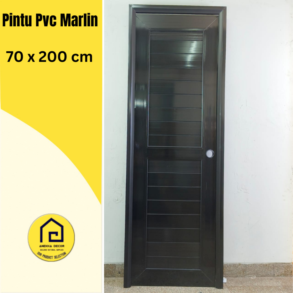 Pintu kamar mandi PVC MARLIN BLACK