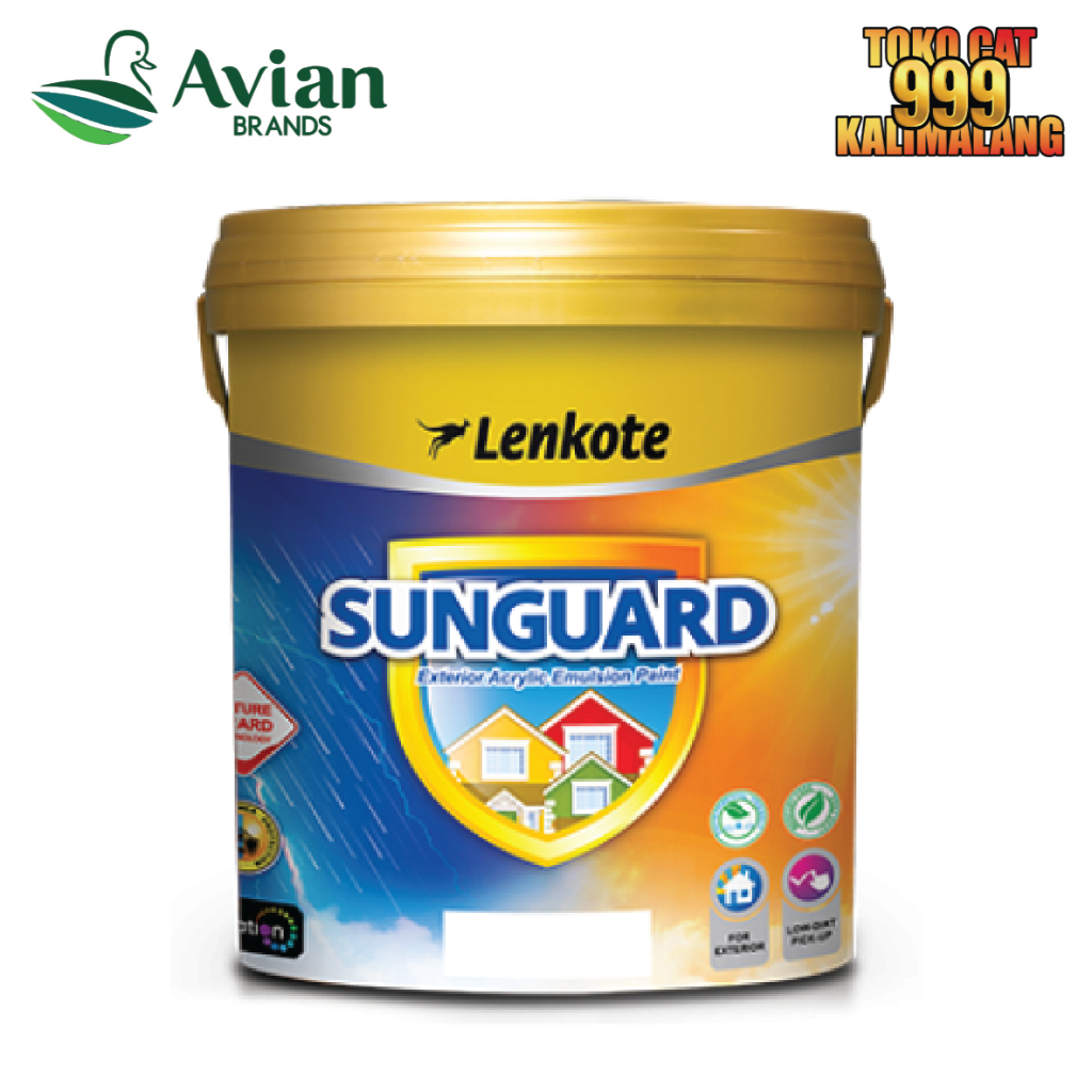 Cat Tembok Rumah Exterior Avian Lenkote Sunguard Warna Putih 2.5 Ltr