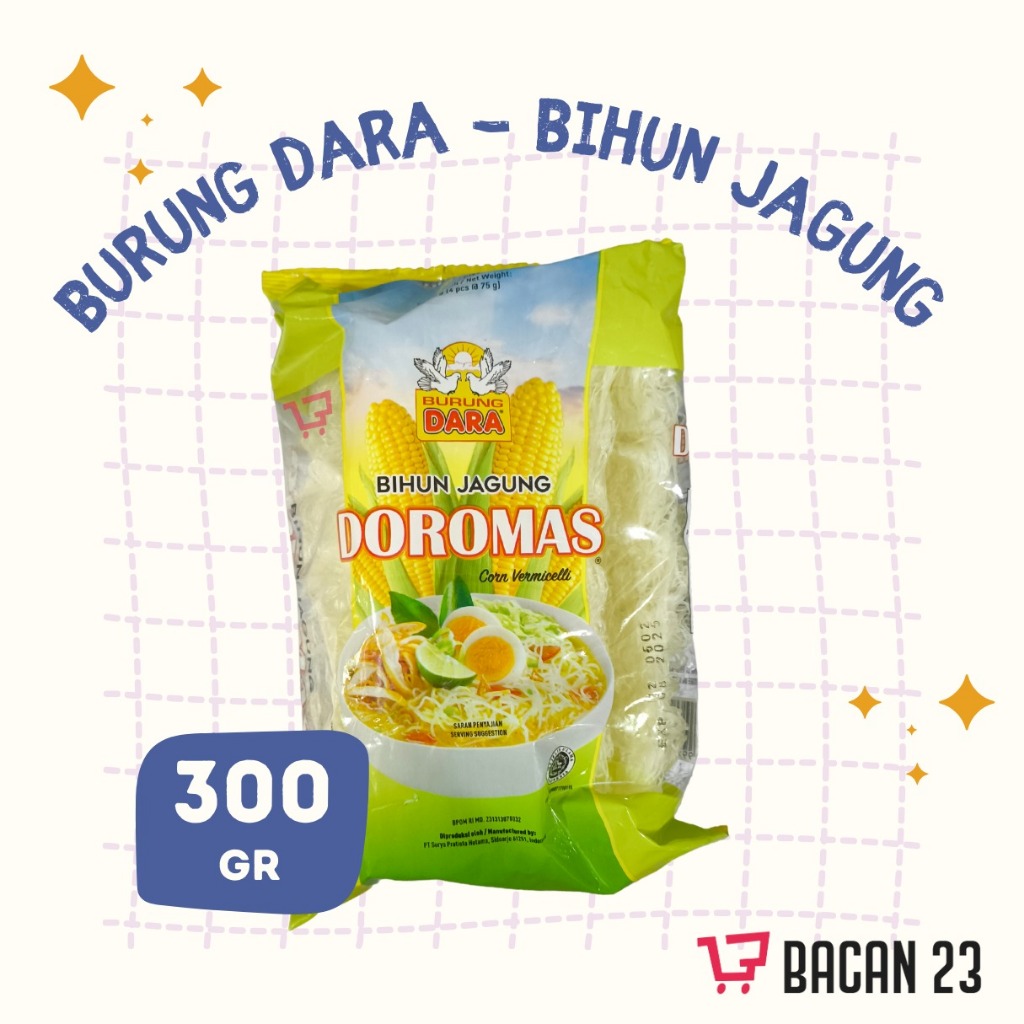 

Bihun Jagung Doromas (300 Gr) / Bihun Burung Dara - Mie Bihun