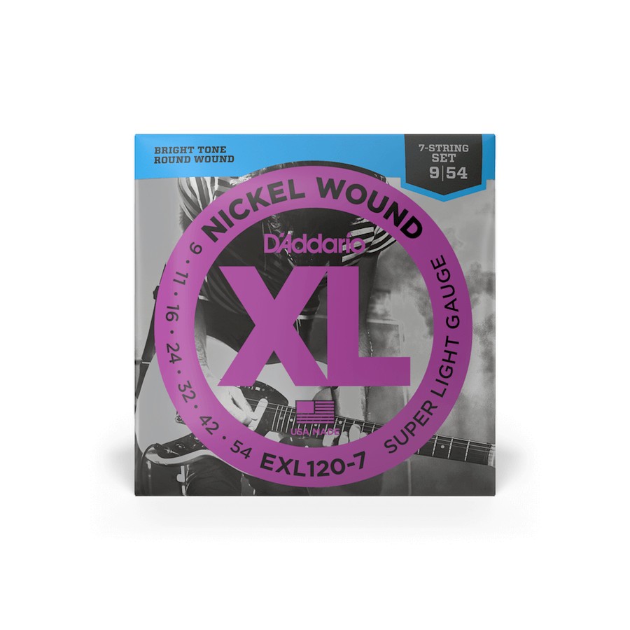 Senar Gitar Elektrik D'addario EXL120 7 Strings 09-54 Original