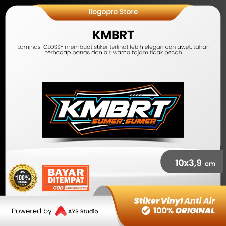 Stiker Bengkel Balap Motor Racing KMBRT SUMER SUMER Vinyl Anti Air (bijian)