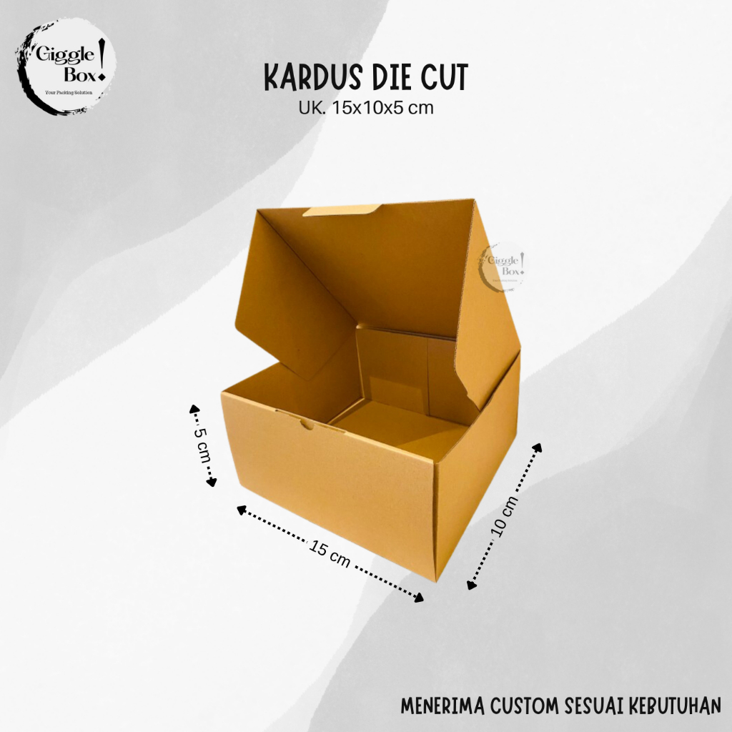 

Kardus Die Cut baru uk. 15x10x5 cm