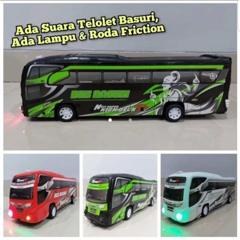 Mainan Mobil Bus Basuri Telolet - Mainan Mobil Bus Kota Telolet