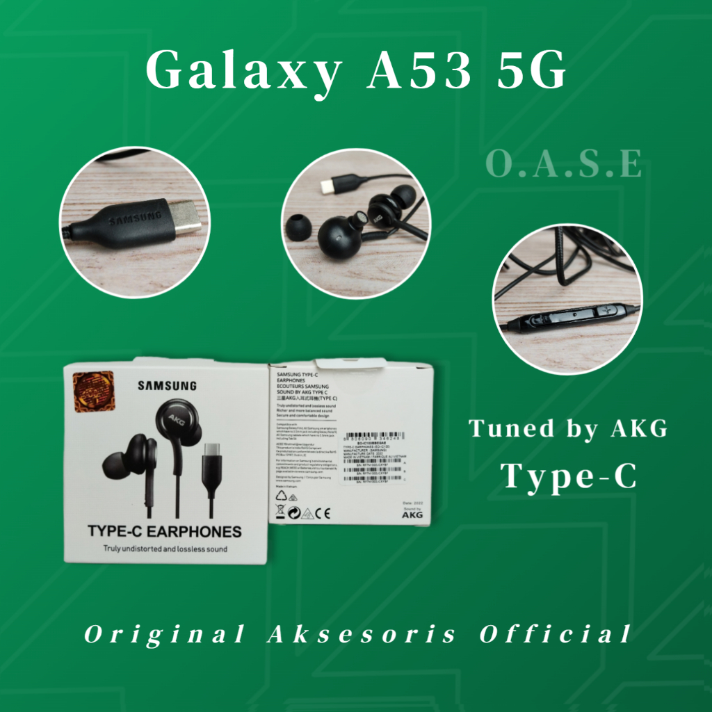 Headset Samsung A53 5G Earphone Hedset AKG Type C