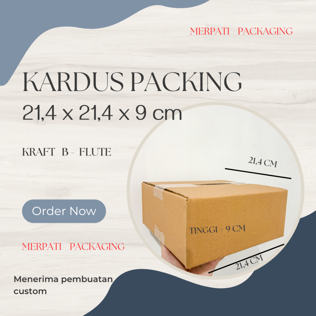 

KARDUS BOX PACKING 21.4 x 21.4 x 9 cm