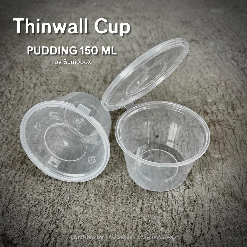 Thinwall Cup 150 ml / Cup Pudding / Cup Saus by Sumobox (50pcs)