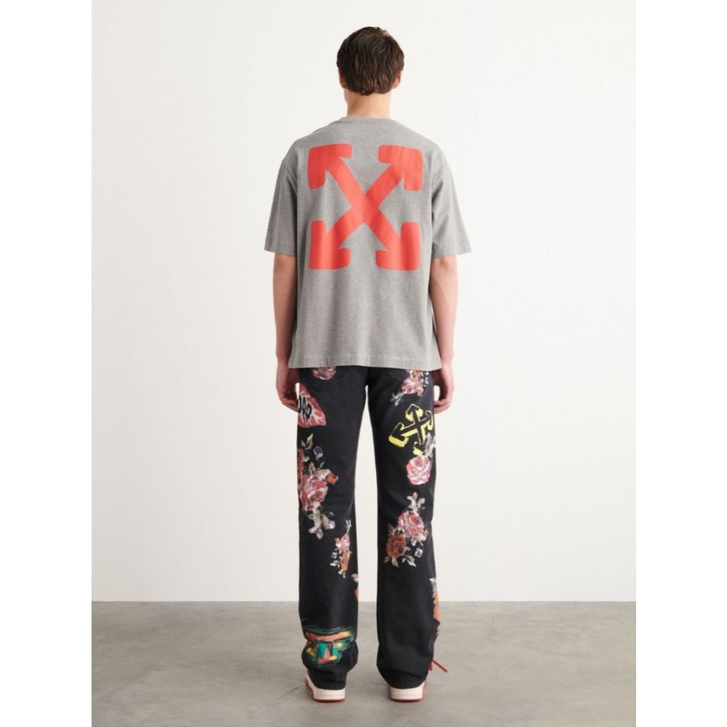 OFF WHITE Emotion Arrow Over Skate S/S Grey Tshirt - ORI