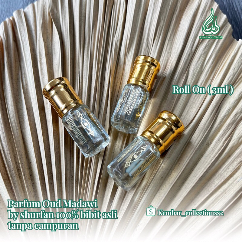 Parfum Bibit ROL ON Oud Madawi 3ml Non Alkohol / Parfum Arab / Parfum Suratti / Parfum Sholat / Parf