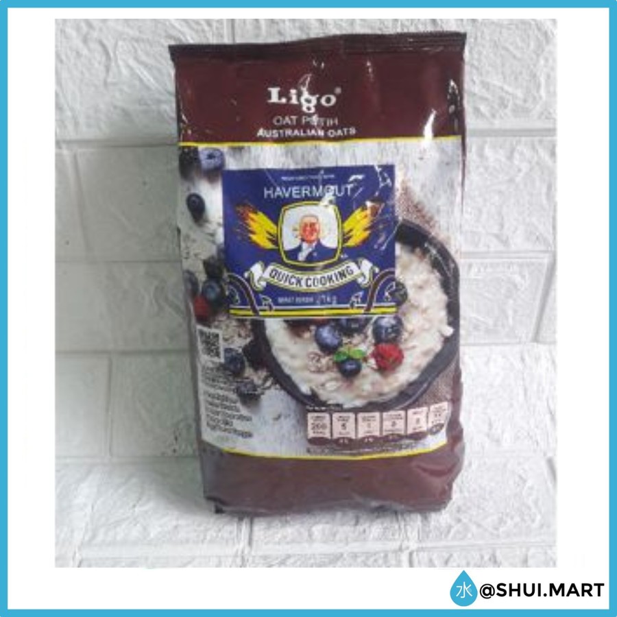 

Ligo Havermout Quick Cooking / Ligo Oat White Oats Oatmeal 1kg