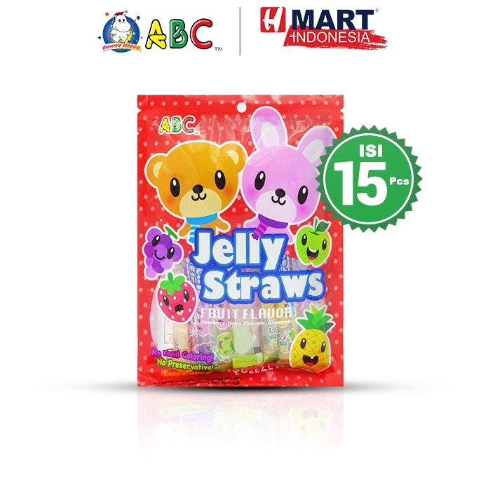 

ABC Jelly Straws Assorted Jeli Rasa Buahbuahan 3g Isi 15pcs