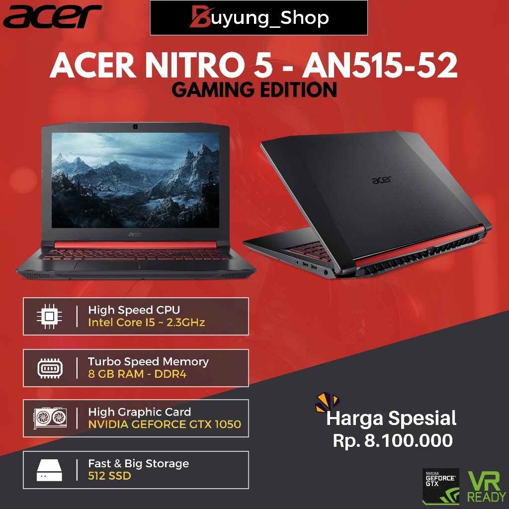 Laptop Acer Nitro 5 - AN515-52