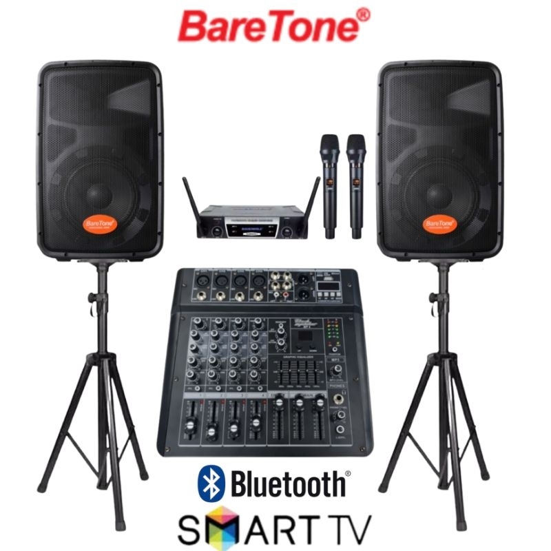 Paket karaoke Baretone 8 inch sound system rumah