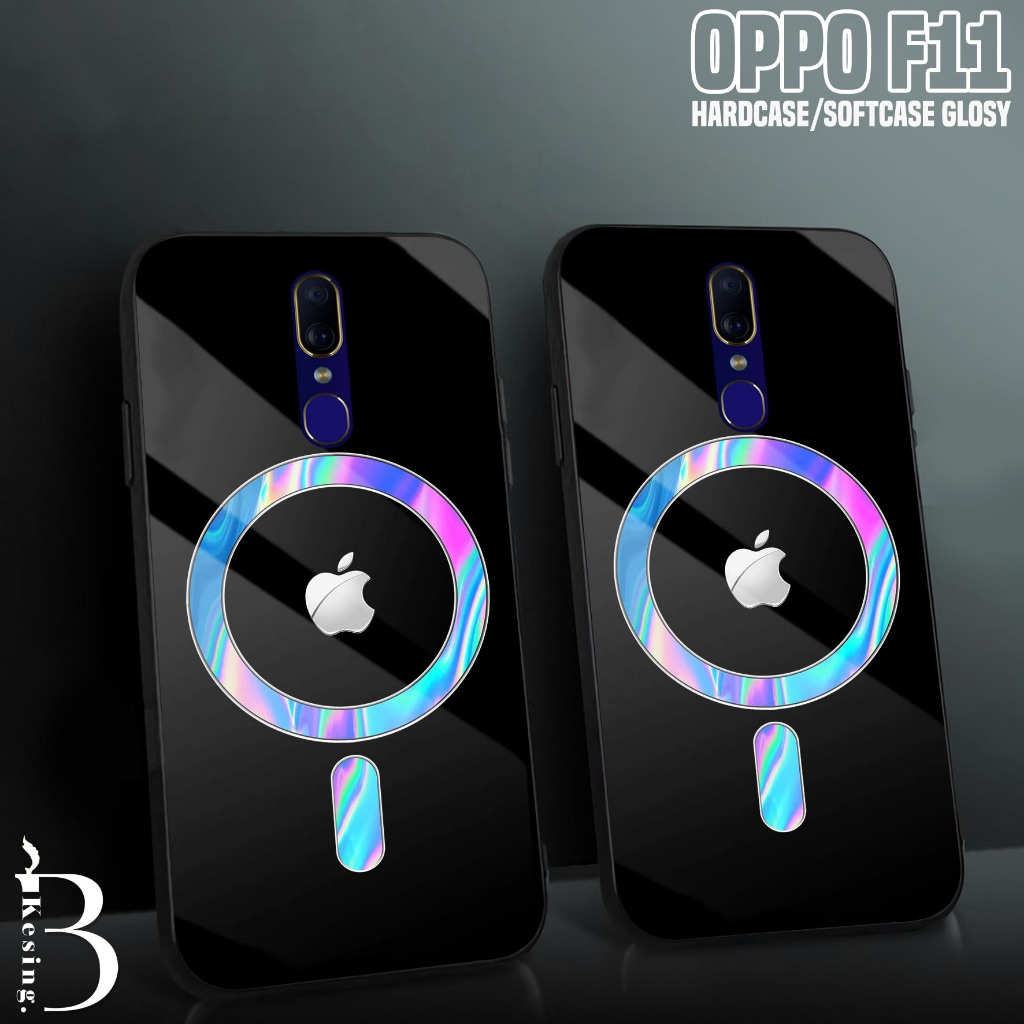 Case OPPO F11 - Casing Hp OPPO F11 Motif Logo Magsafe - Silikon Hp OPPO F11 - Kesing Hp - Softcase K