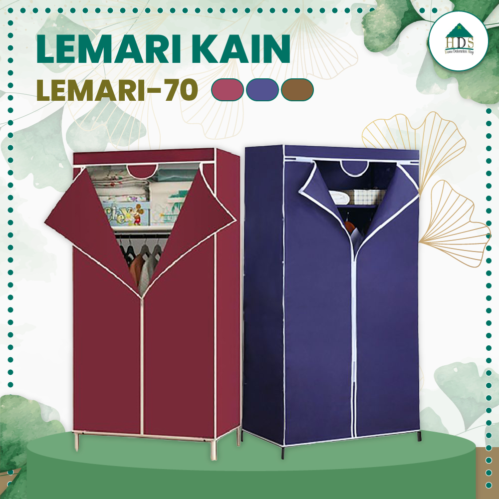 HOME DEKORATION - Lemari Kain Minimalis Lemari Pakaian Resleting Lemari Portable