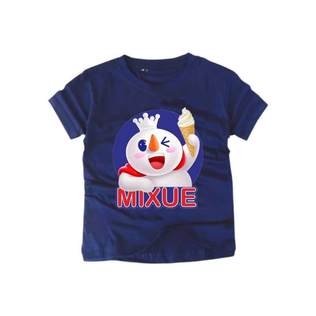 Kaos anak mixue biru kaos mixue biru anak viral baju anak mixue biru kaos anak unisex 1234567thn