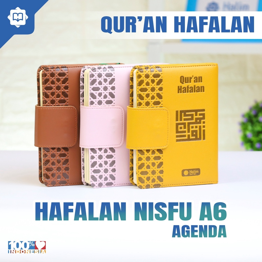 AlQuran Agenda A6 QPP Hafalan Halim Quran Kulit Resleting Saku