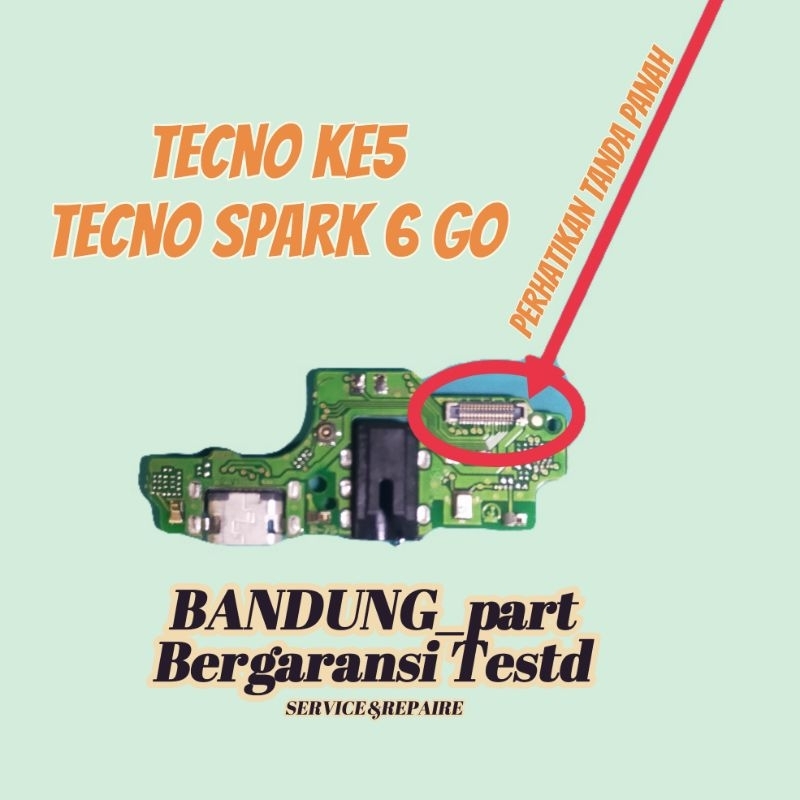 Konektor Cas Papan Konektor Cas Mic Tecno Ke5 Tecno Spark 6 Go