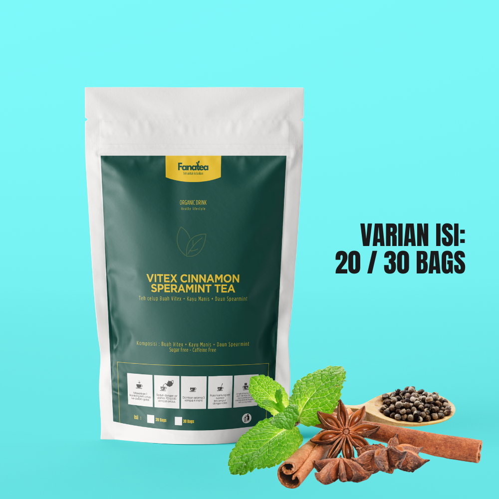 

Vitex cinnamon spearmint tea - Fanatea - Teh celup spearmint + vitex + cinnamon isi 20/30 bags
