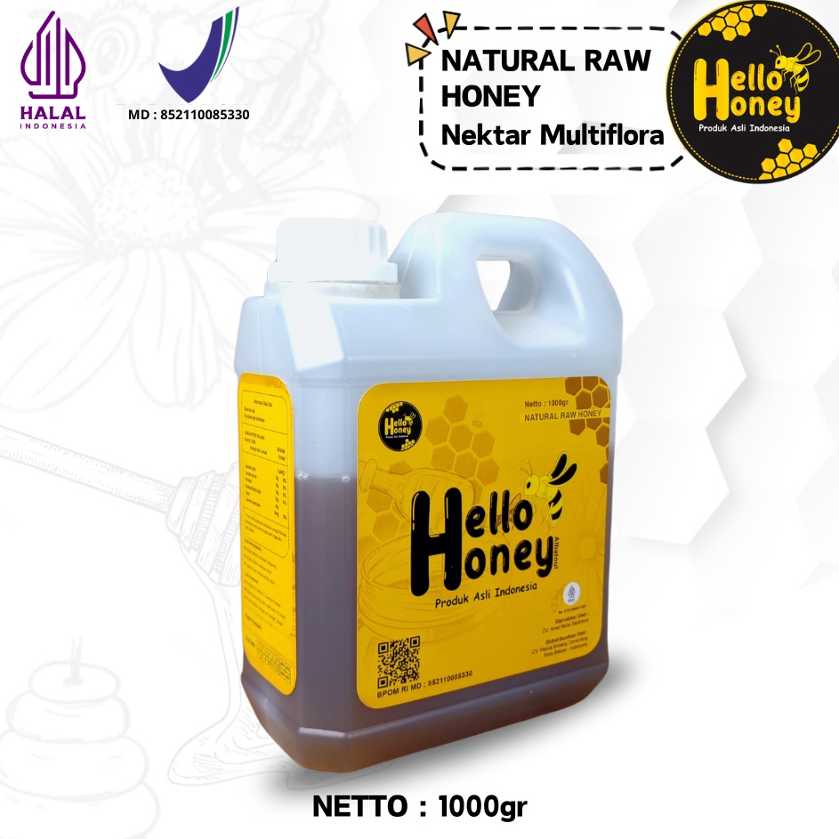 

Buruan Belanja Hello honey Madu Asli Murni 1 KG Natural Raw Honey