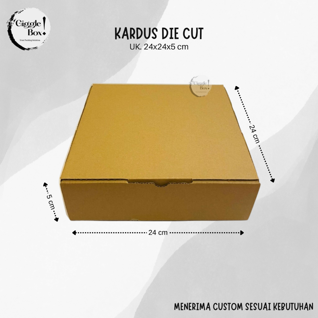 

Kardus Box Die Cut baru uk. 24x24x5 cm