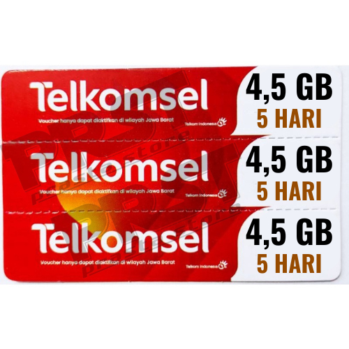 Voucher Telkomsel 4,5GB 5hari (JATENG & YOGYAKARTA)