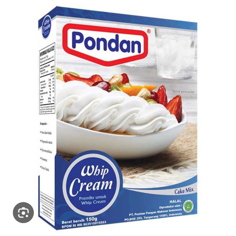 

ponda whip cream 150 gram