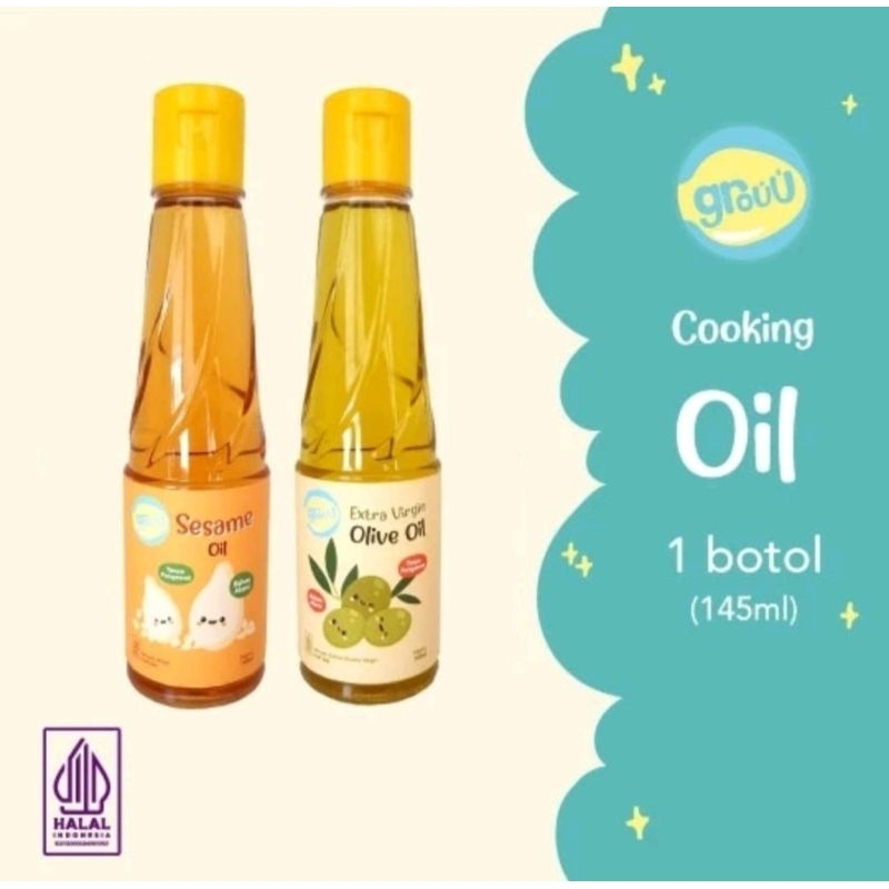 

Grouu - MPASI Cooking Oil | Virgin Olive Oil Sesame Oil Minyak Wijen | BB Booster 145ml NO MSG