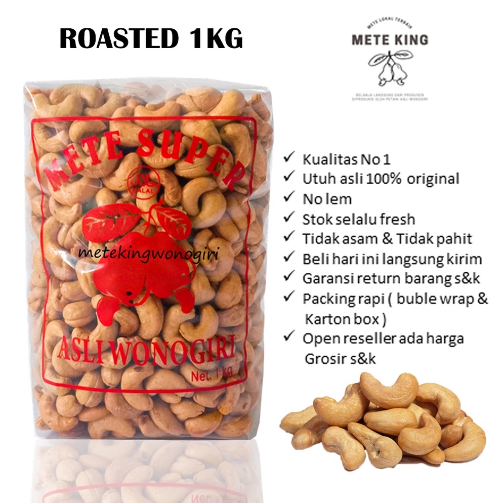 

Baru Super premium kacang mede matang utuh 1kg ready all varian roasted oven panggang goreng tersedia juga mete wijen pedas manis bakar coklat madu trail mix nuts almond walnut pistachio gold kismis dark raisin sunflower pumpkin cranbery mente mentah