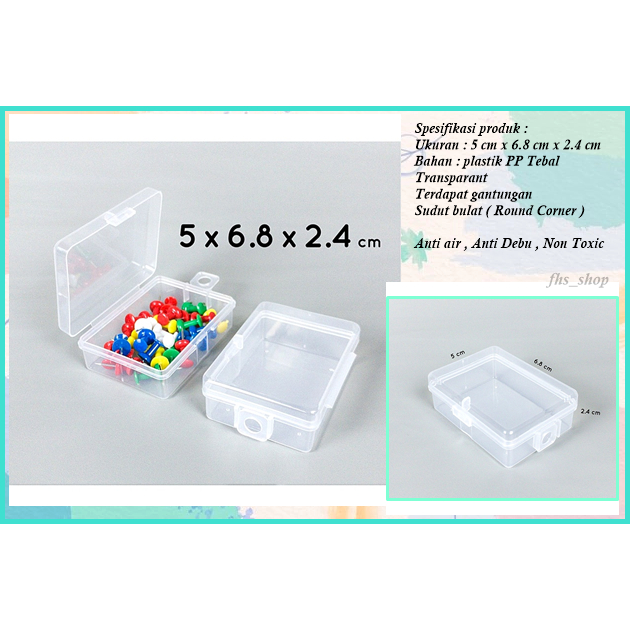 

Kotak Transparan Kotak Mini Transparan Kotak Serbaguna Tempat Transparan Kotak Plastik 5x 6.8 x2.4cm