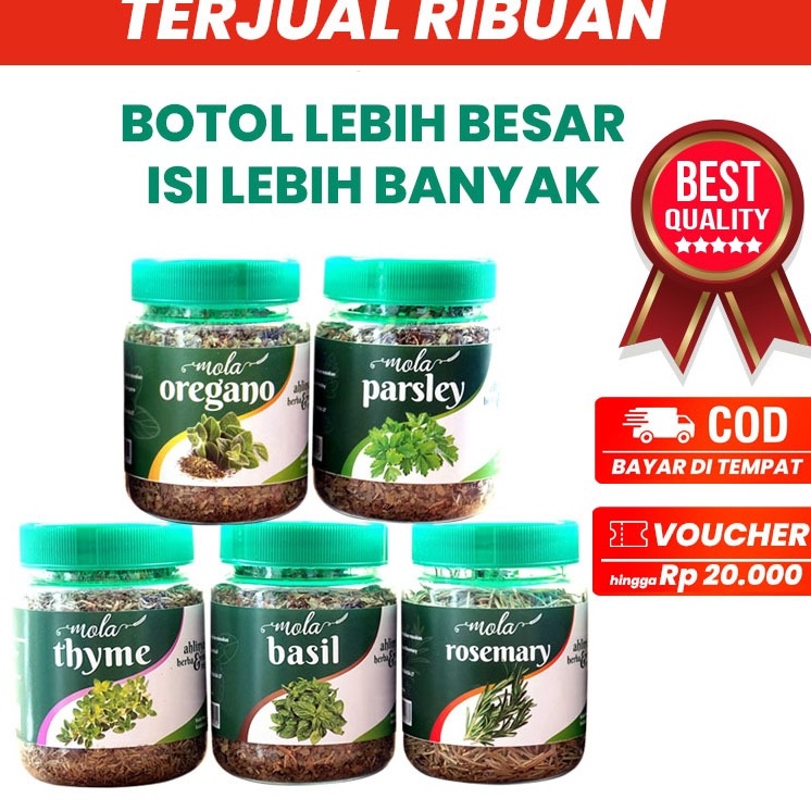 

Semangat Abis Oregano Parsley Thyme Rosemary Basil kering