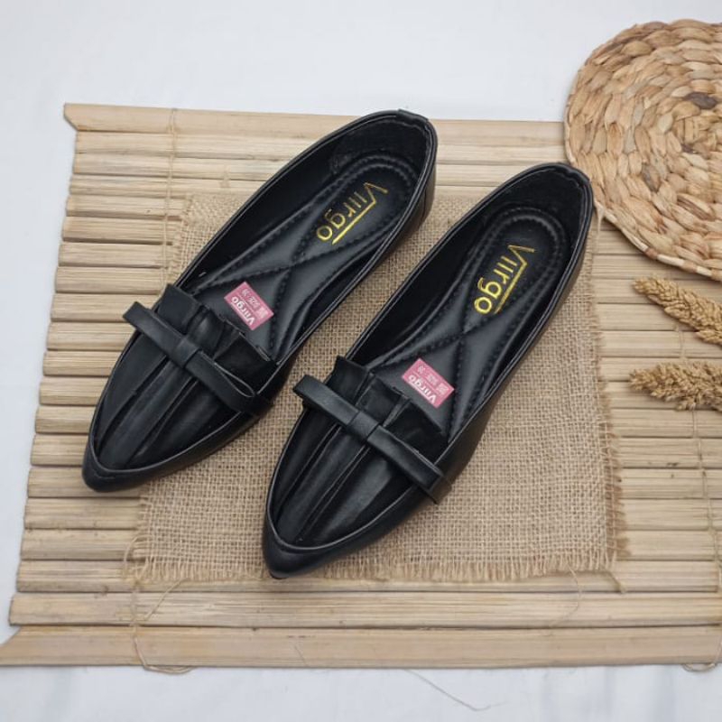 Sepatu Flatshoes Pansus Wanita Kekinian Style Korea Terlaris Kuliahan SILVIA