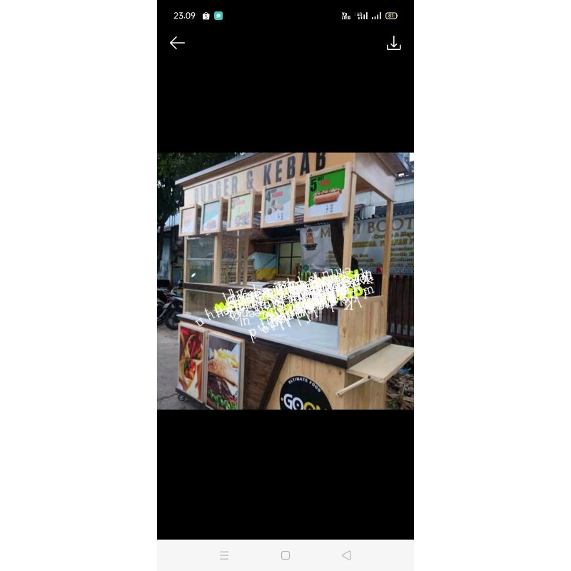 gerobak kebab booth jati Belanda