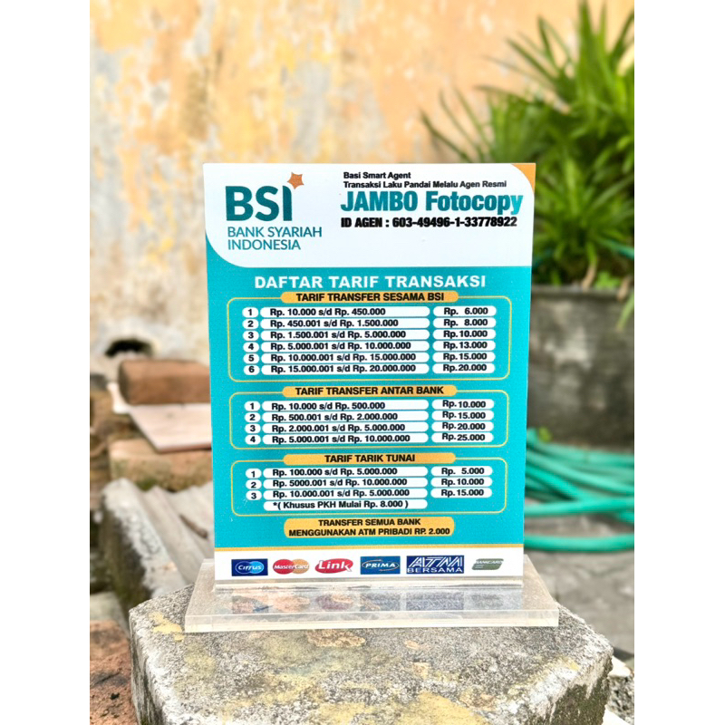 

AKRILIK BISA CUSTOM HARGA TARIF AGEN BSI AGEN BSI UKURAN 15x20 BAHAN TEBAL