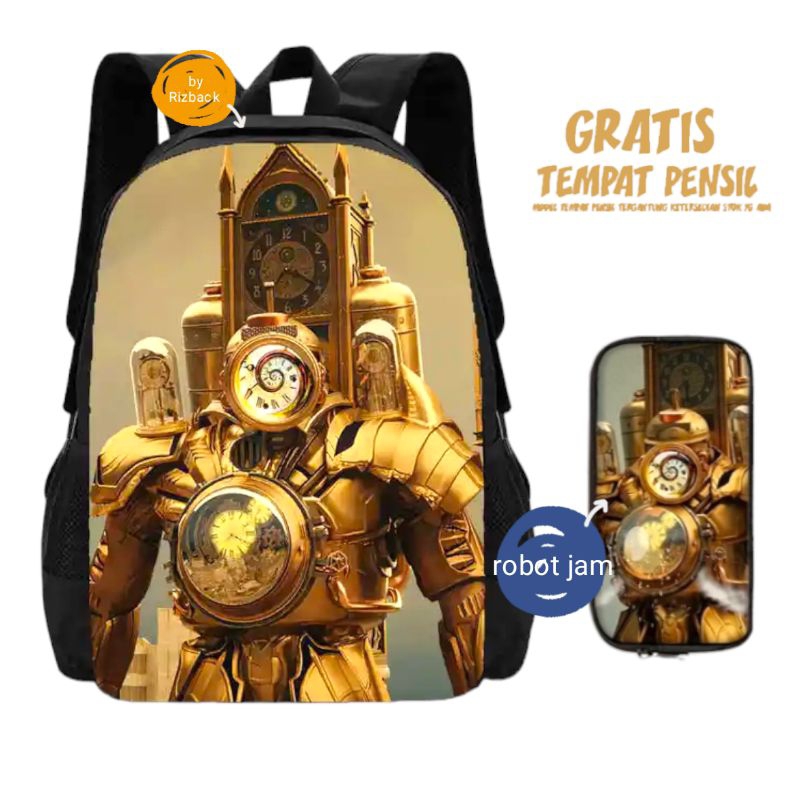 Tas Ransel anak Sekolah Skibidi Toilet Tas PAUD/TK karakter CAPTAIN AMERICA SPIDERMAN BATMAN ULTRAMA