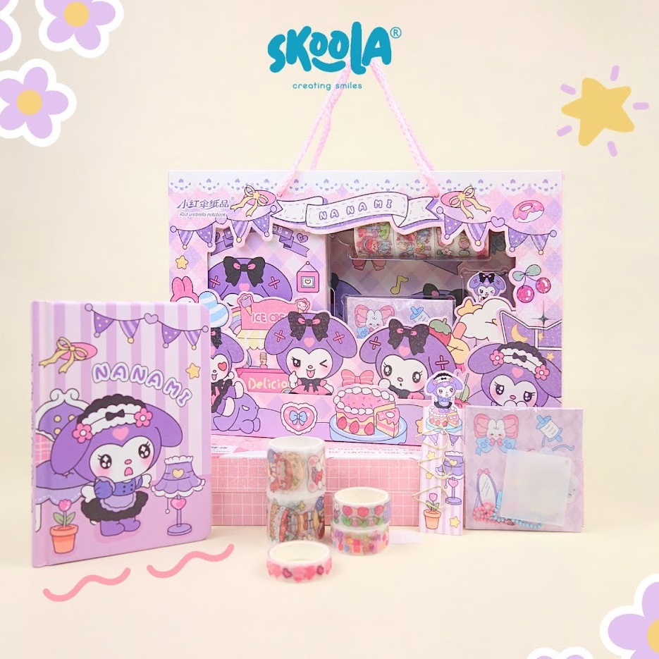

ART M1T Skoola Stationery Sticker Set Notebook Jurnal Washi Tape DIY Keychain Stiker Anak Perempuan Kado Ulang Tahun Christmas Hampers Nanami
