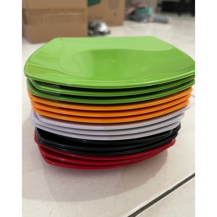 Terlaku   1 Lusin  Piring Saji Semi Melamine Kecil  Piring Makan Semi Melamine  Piring Datar New Arr
